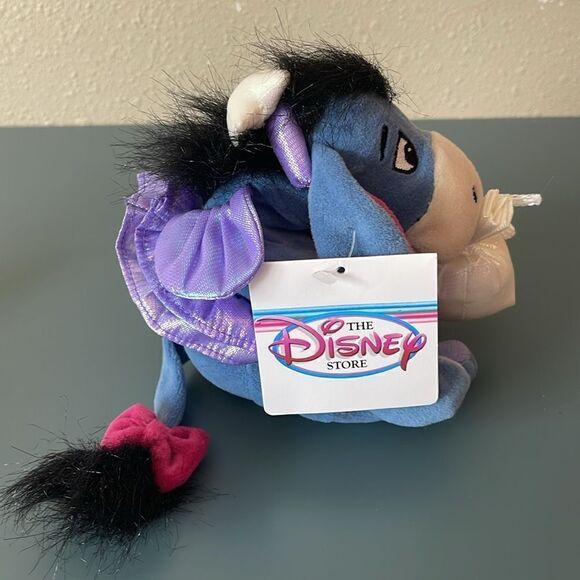 DISNEY Vintage 90s Sugar Plum Fairy Eeyore 7" Bean Bag Plush *NEW* - Picture 5 of 6